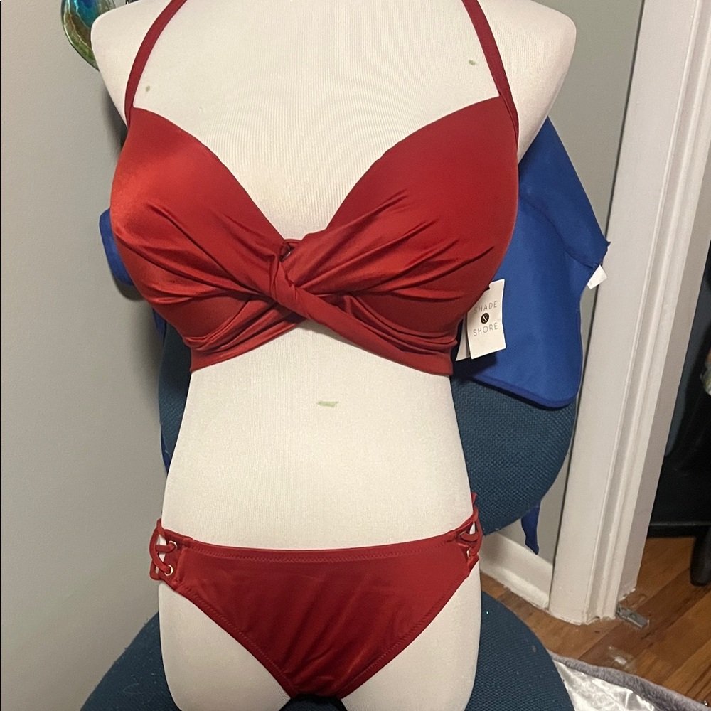 Shade & Shore Bold Red Bikini Set